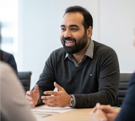 CA Ankush Jain in a client meeting
